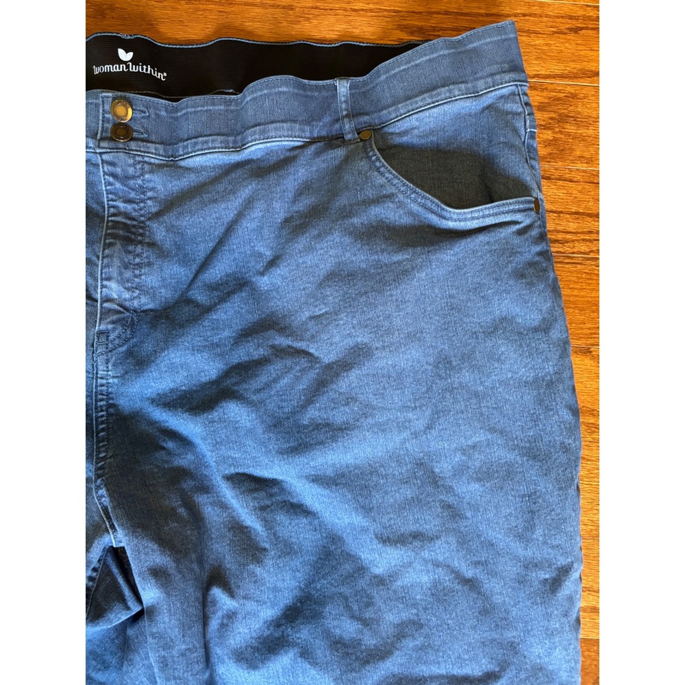 Woman Within Light Wash Blue Jeans Size 36W Tall - Picture 5 of 11